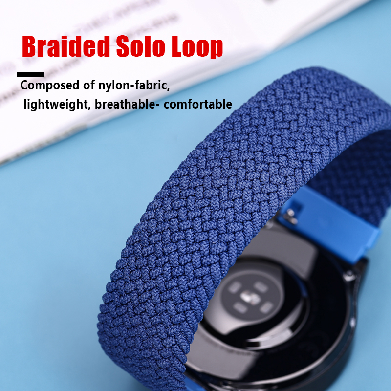 Titan Smartwatch Accessories - 20mm/22mm Braided Solo Loop Strap for