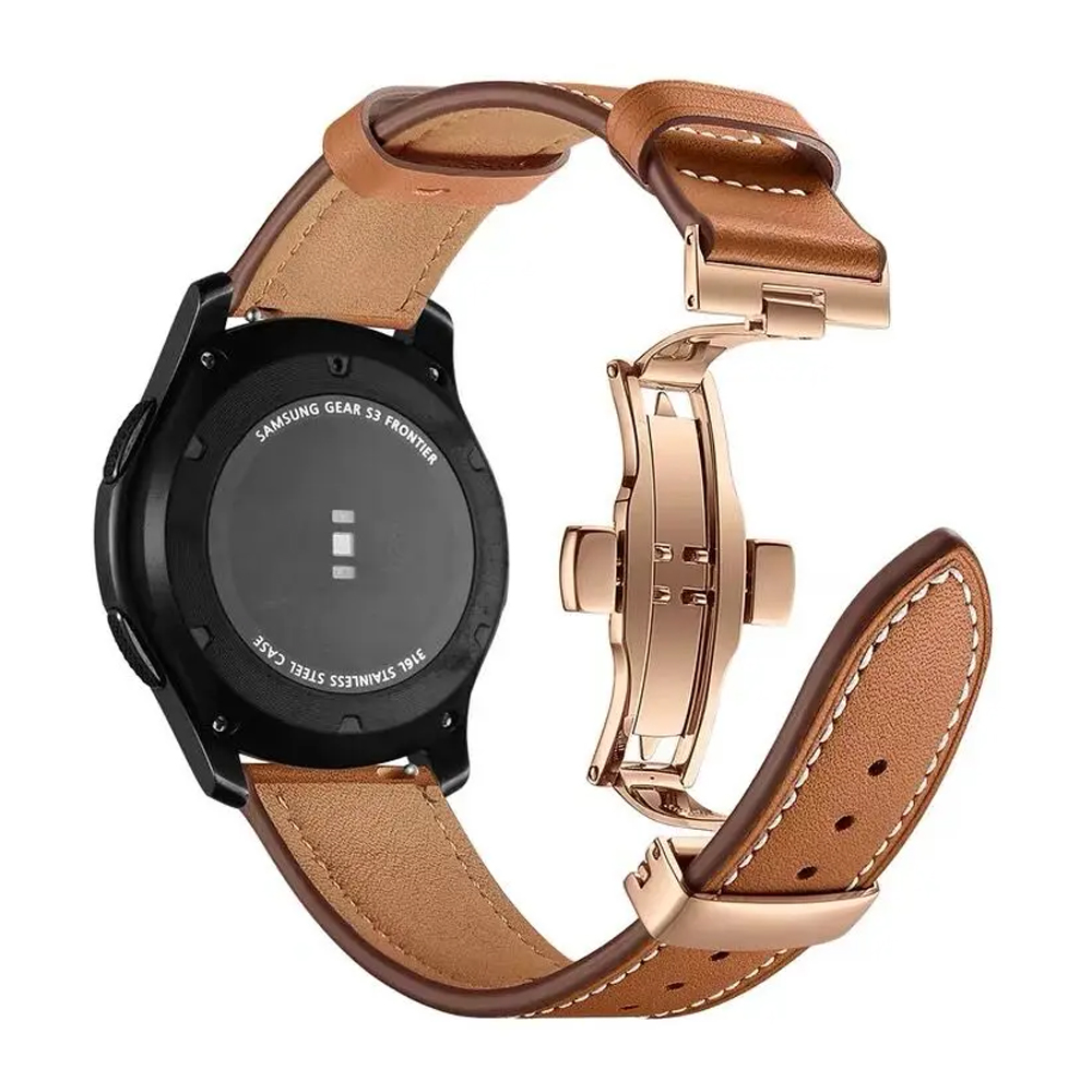 Titan Smartwatch Accessories - 20mm 22mm Leather Band For Samsung
