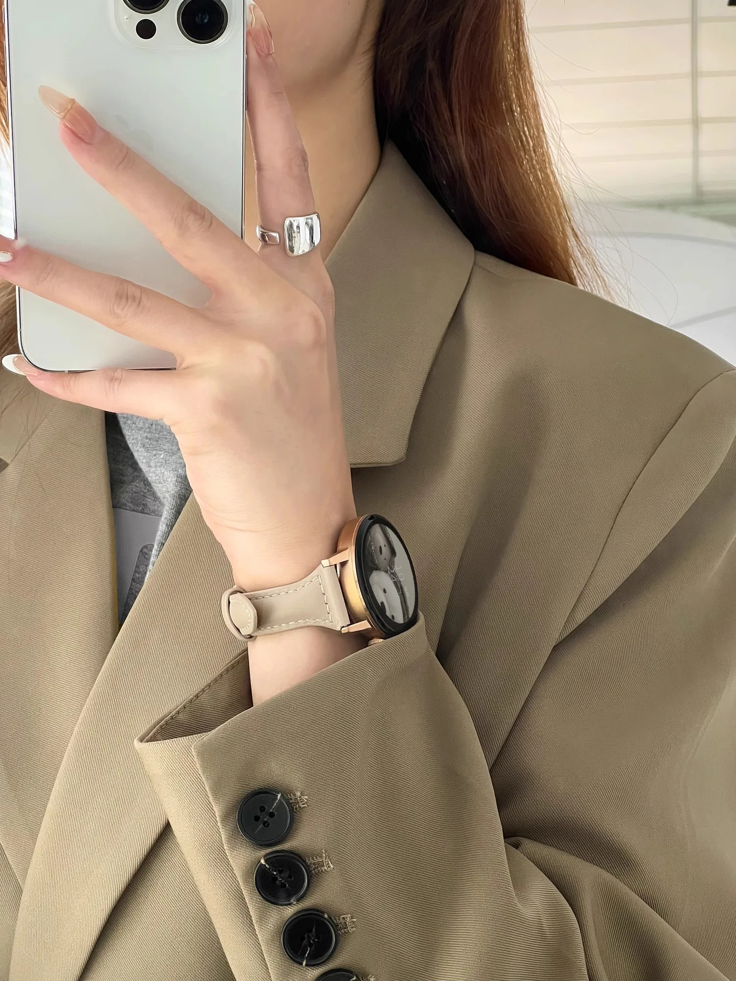 Slim Leather strap For Samsung - đánh giá và giá Titan Smartwatch Accessories