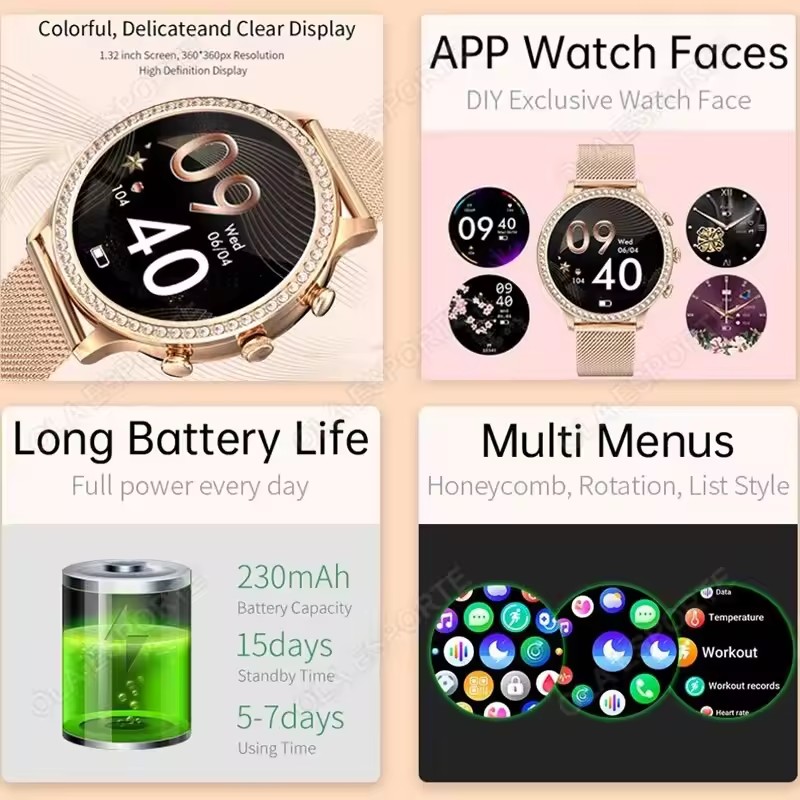 Elegant Ladies' Smartwatch Blu - đánh giá và giá Smartwatch X12
